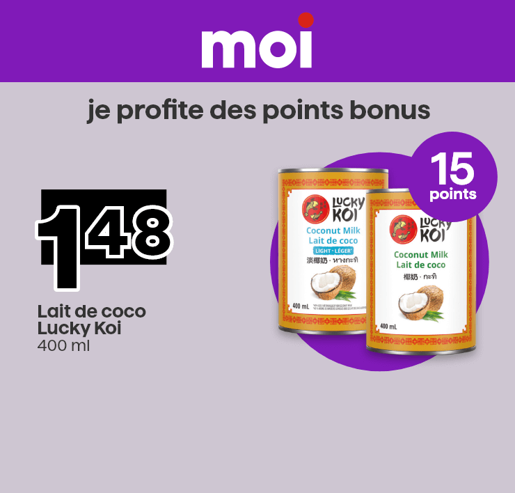 Moi - Je profite des points bonus - Lait de coco Lucky Koi