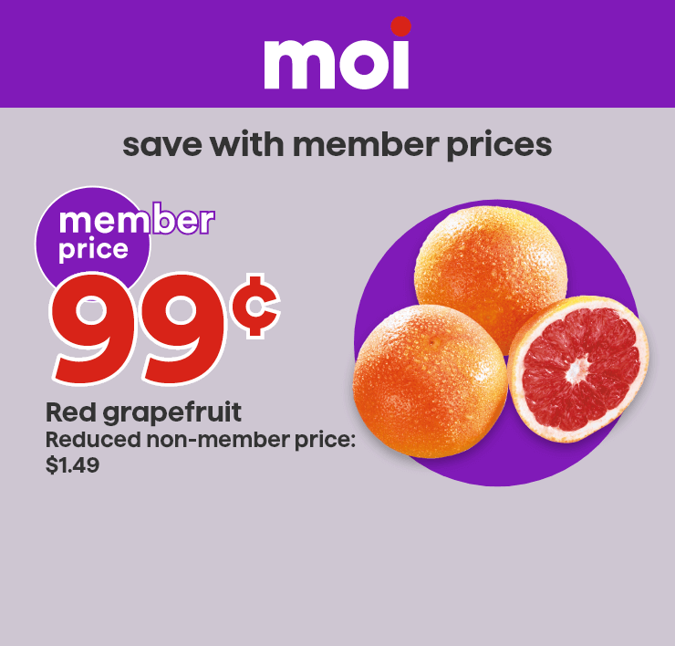 Moi - Save with member prices - Red grapefruit