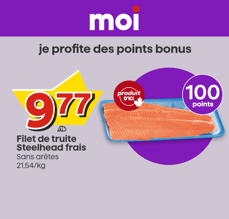 Moi - Je profite des points bonus - Filet de truite Steelhead frais