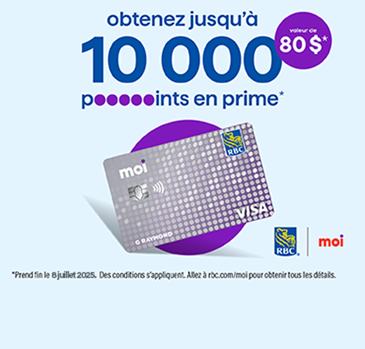 Obtenez jusqu'à 10 000 points en prime - Valeur de 80$