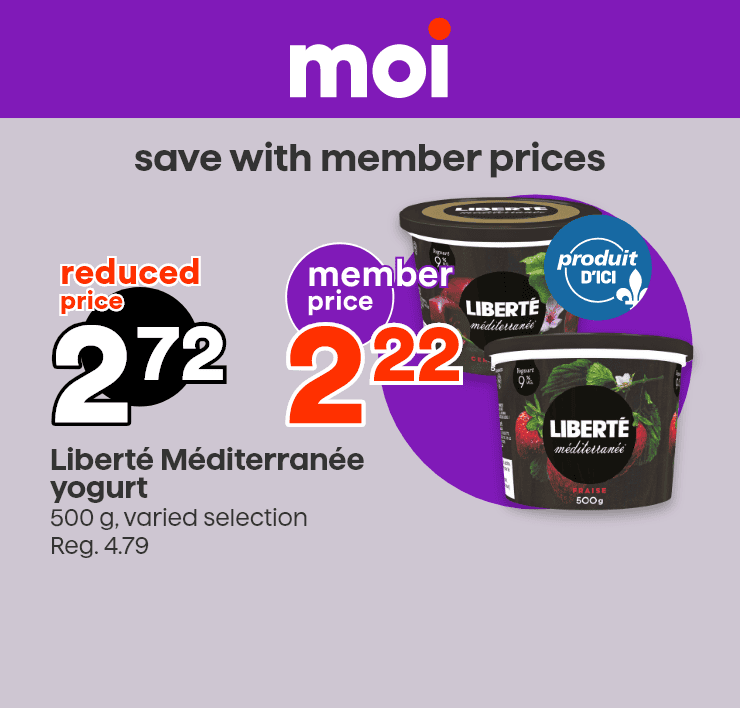 Moi - Save with member prices - Liberté Méditerranée yogurt