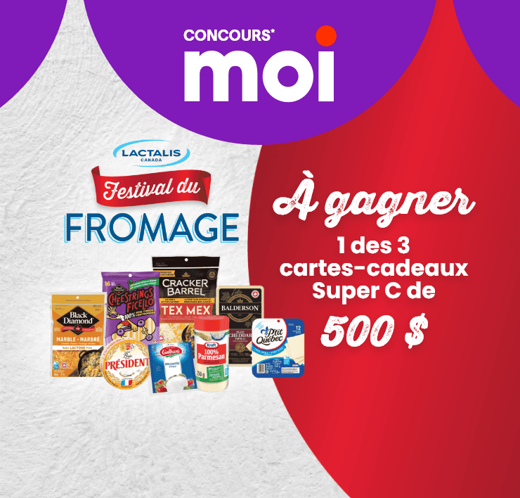 Concours* Moi - À GAGNER 1 des 3 cartes-cadeaux Super C de 500 $