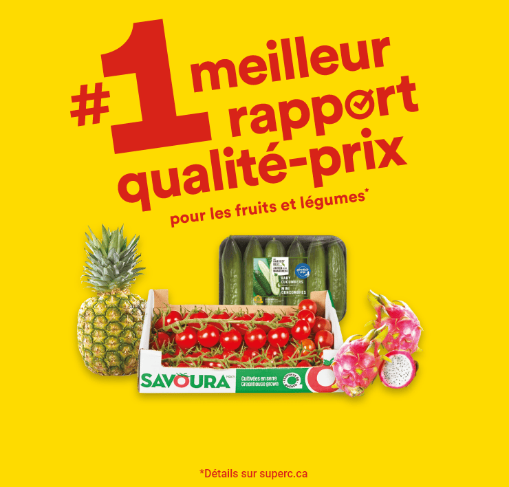 #1 meilleur rapport qualité prix pour les fruits et légumes