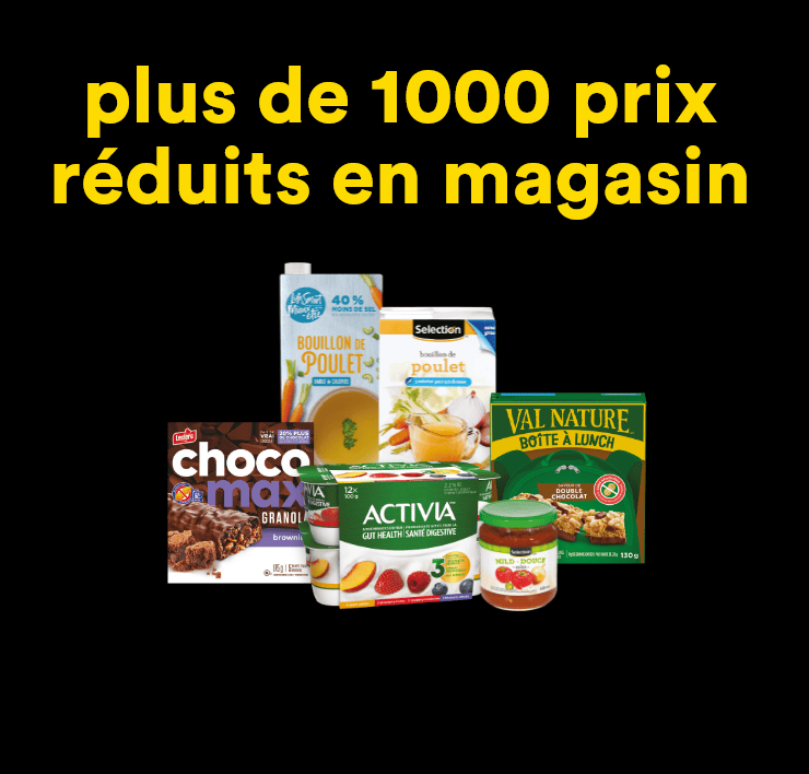 Plus de 1000 prix réduits en magasin