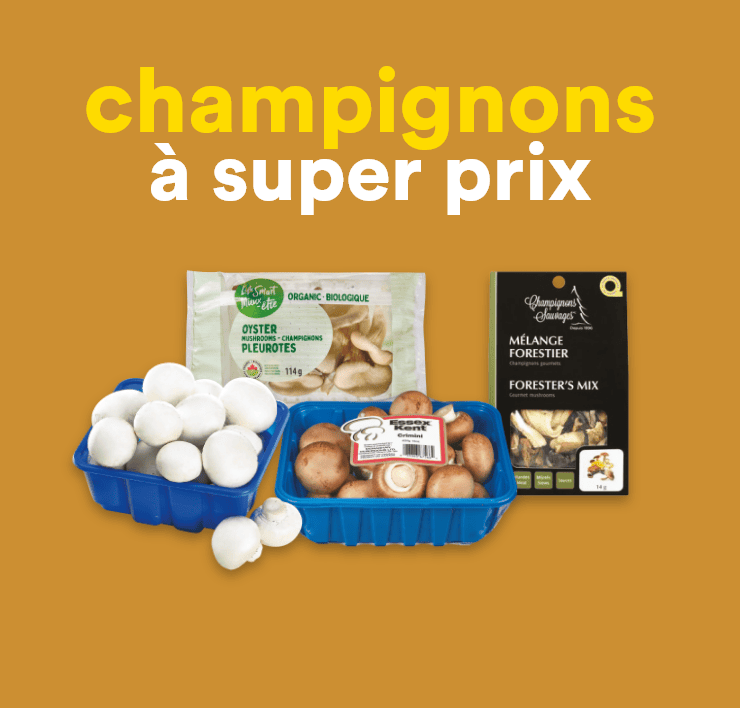 Champignons à super prix