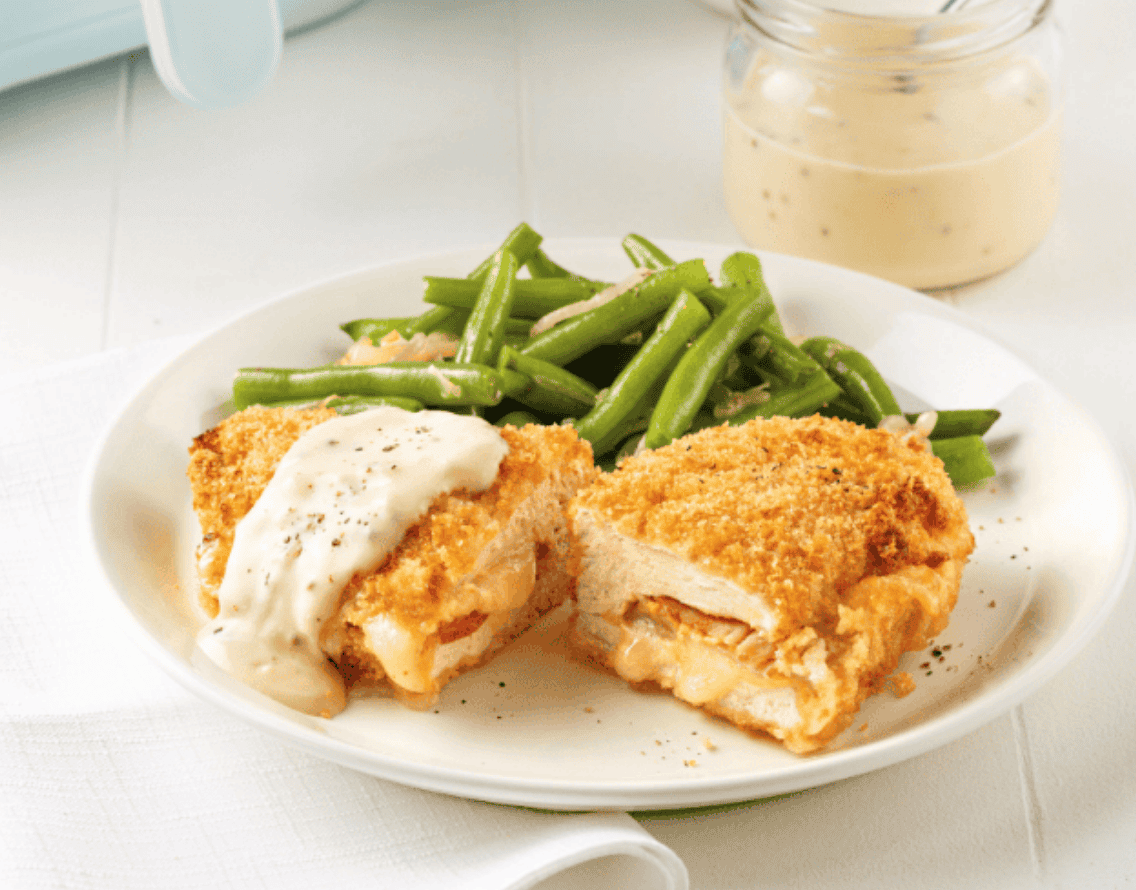 Poulet cordon bleu au air fryer