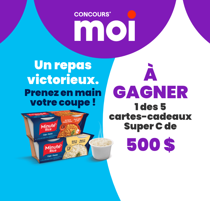 Concours moi* - un repas victorieux - prenez en main votre coupe-à gagner  1 des 5 cartes-cadeaux Super C de 500 $