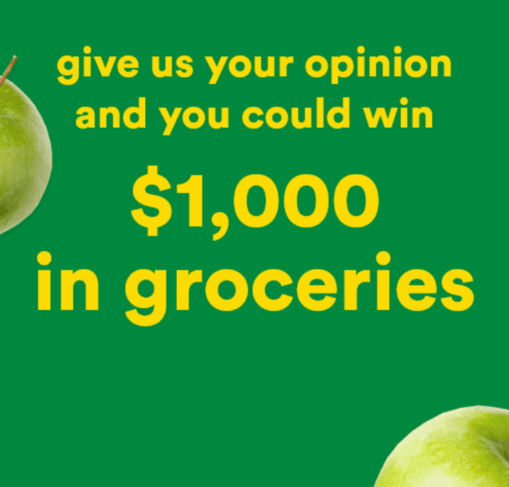 Ton opinion pourrait te faire gagner 1000 $ d'épicerie