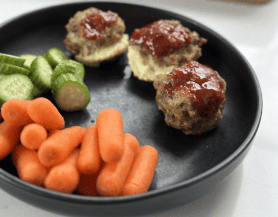 Mini pains de viande au porc et fromage fondu