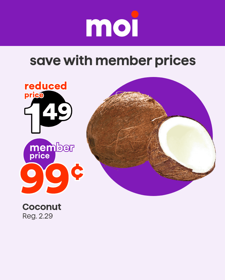 Moi - Save with member prices - Coconut