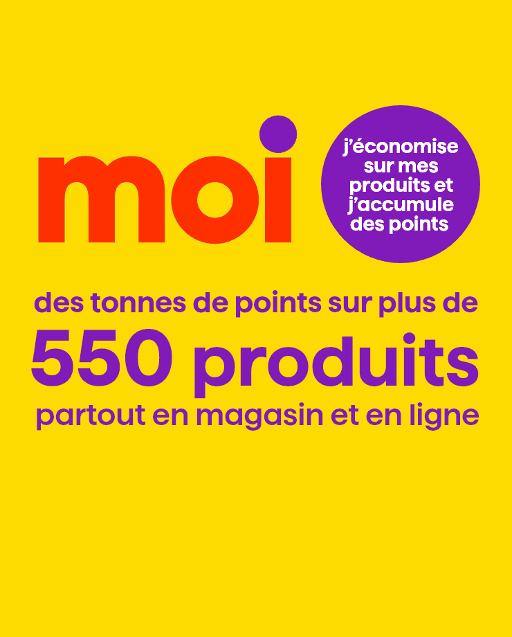 Moi - J'économise sur mes produits et j'accumule des tonnes de points sur plus de 550 produits partout en magasin - Smoked meat Montréalais Lesters - Café moulu Melitta - Tartinade Plaisirs Gastronomiques - Pains Les Grains St-Méthode