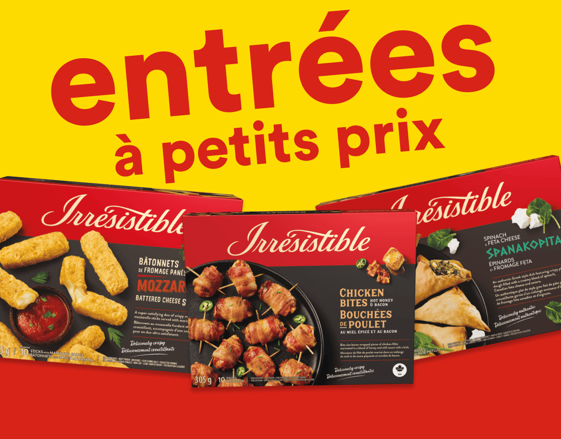 Entrées à petits prix
