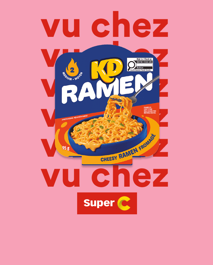 Vu chez Super C les Ramen Kraft dinner