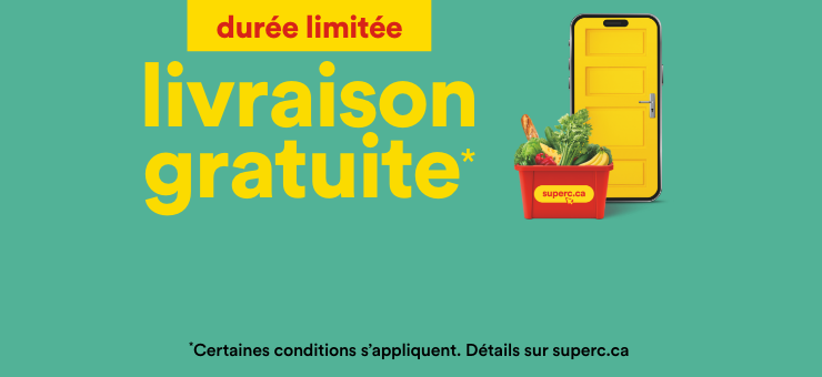 Profite de la livraison gratuite pour une durée limitée