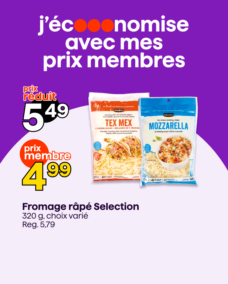 J'économise avec mes prix membres.