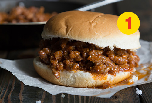 Idée #1 pour cuisiner le bœuf haché: Sloppy Joe rapide