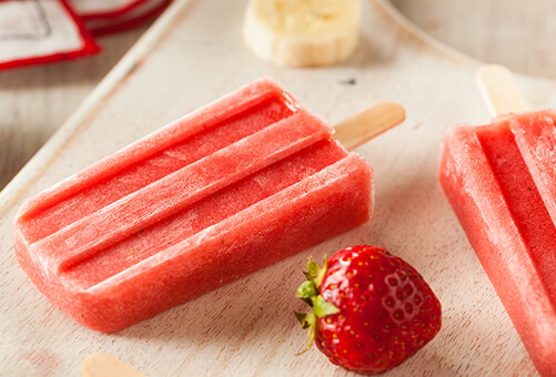 Popsicle aux fraises