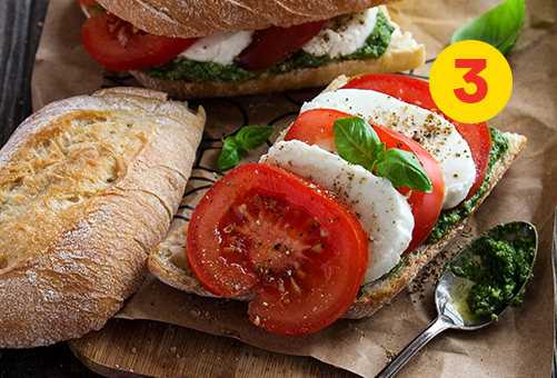 Idée 3: Sandwich caprese