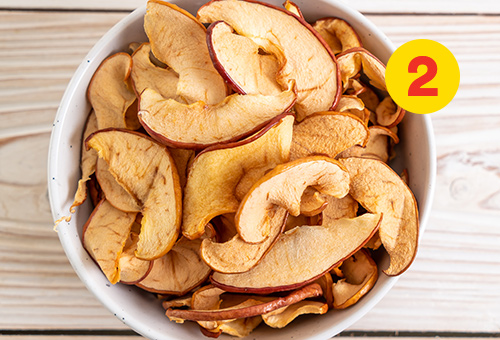 Pommes séchées pour ceux qui ont la dent sucrée