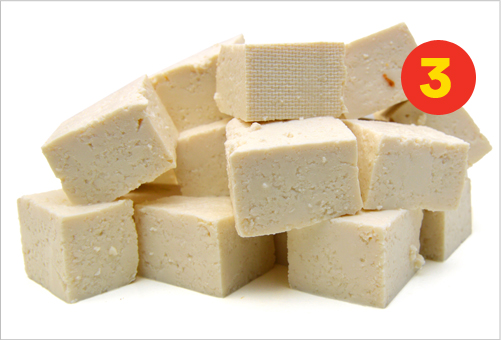 Cubes de tofu