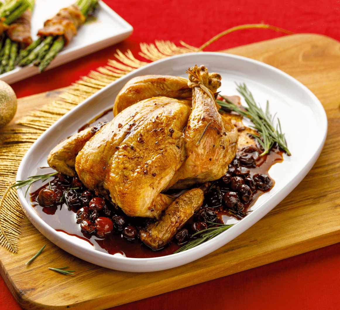 poulet aux canneberges et romarin