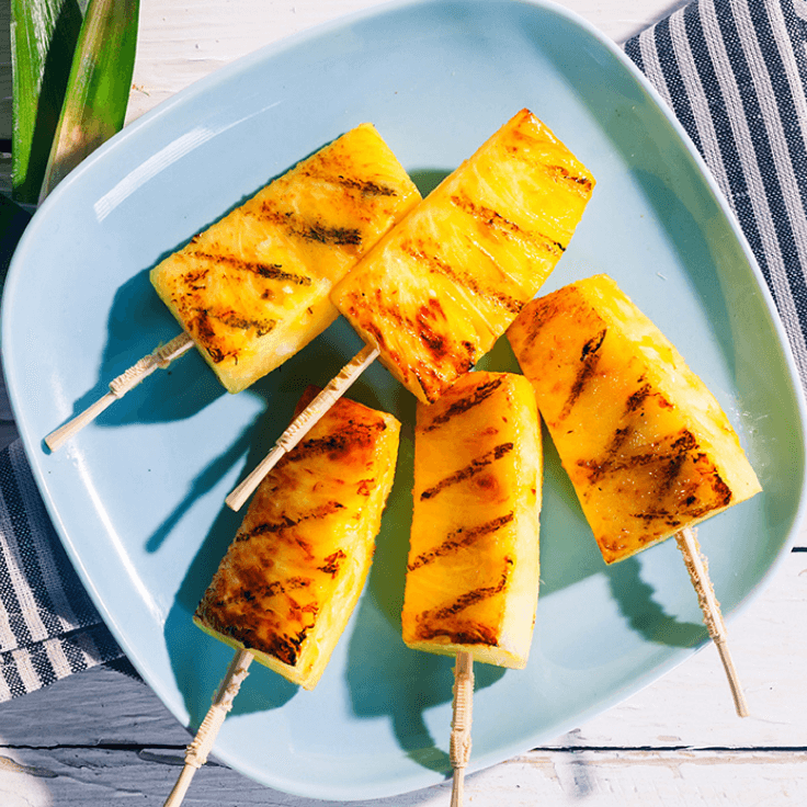 brochettes d'ananas grillées