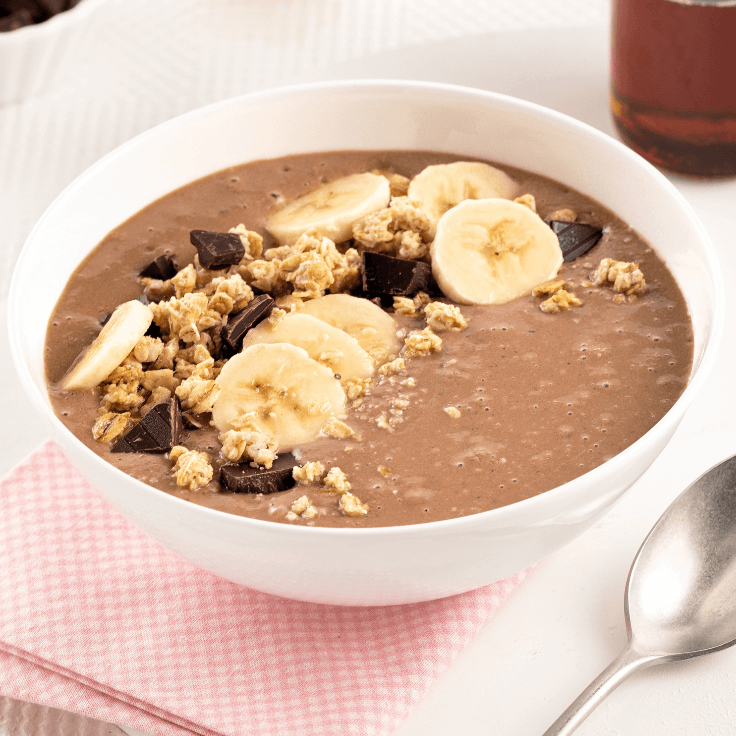 bol smoothie chocolat et courgette