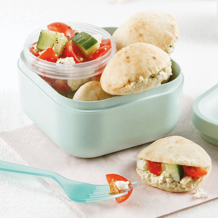 mini-pitas de tofu à la grecque