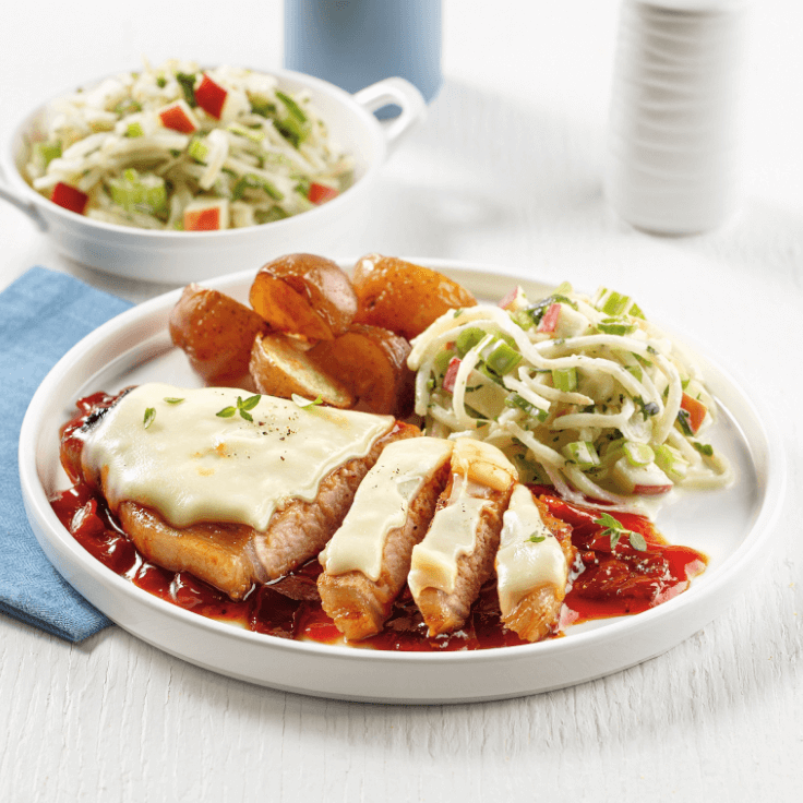 BBQ bacon swiss pork chops