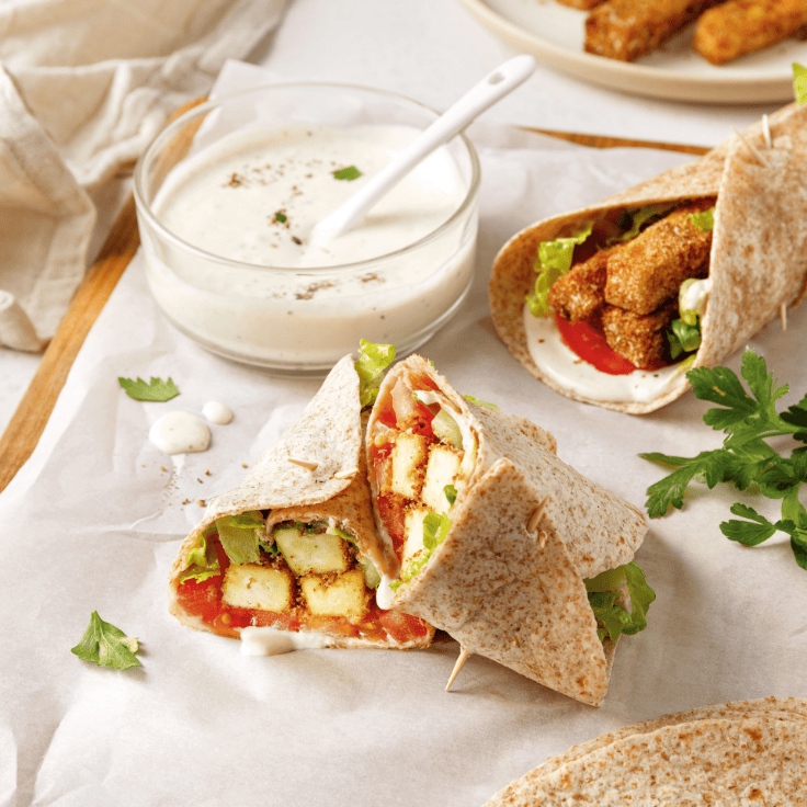 wraps césar au tofu au air fryer