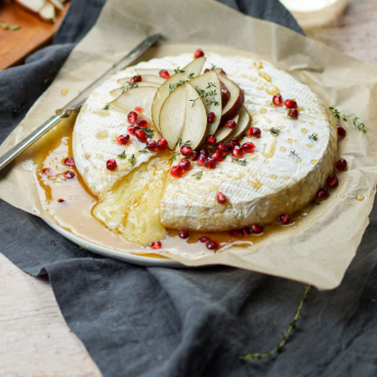 brie au four aux poires Anjou rouges