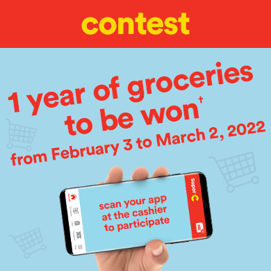 1 year of groceries to be won contest