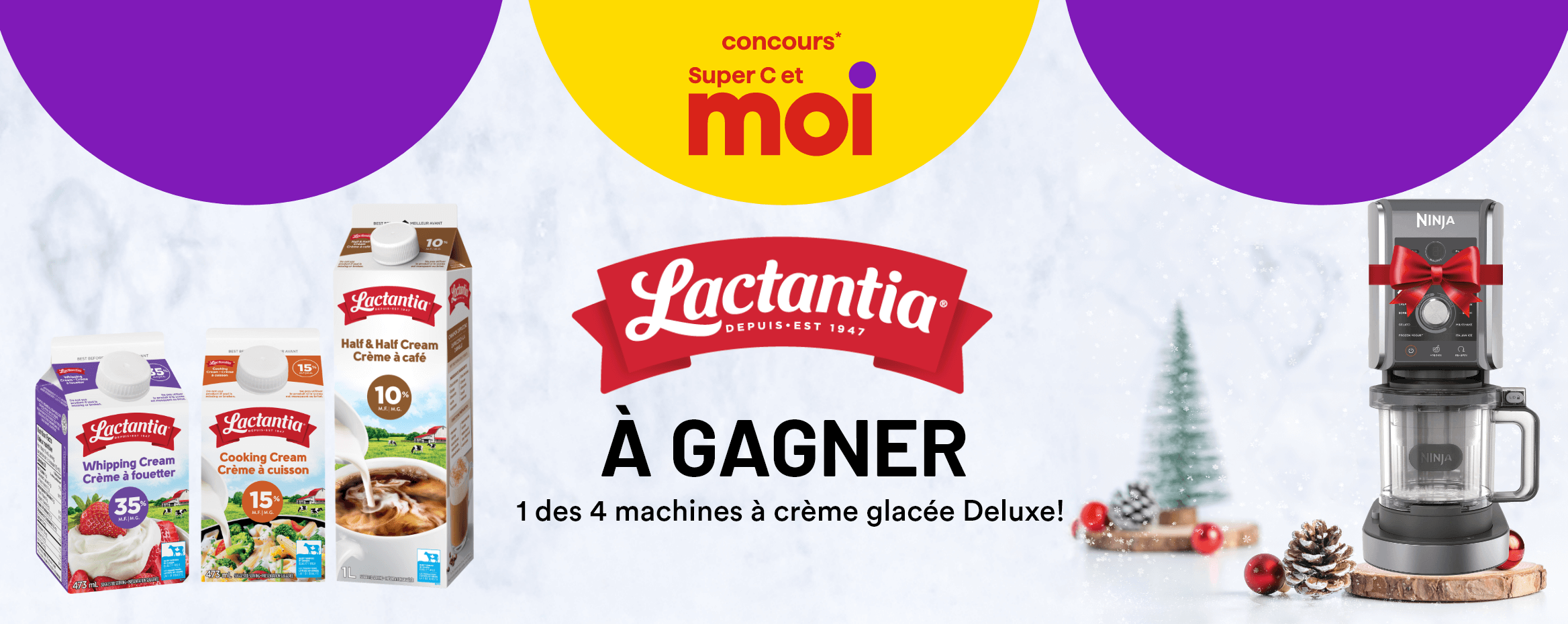 Concours* Super C et moi - Lactantia - À gagner 1 des 4 machines à crème glacée Deluxe!