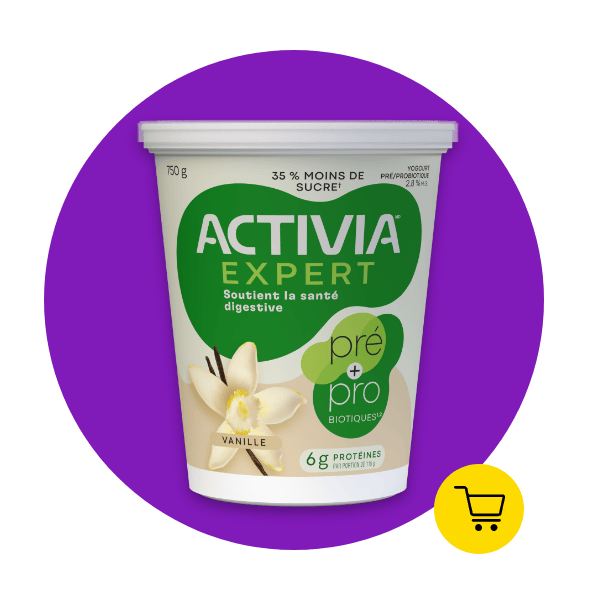 Produit : Yogourt probiotiques à saveur de vanille 2.9%