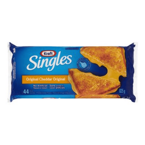 Produit: Produit de fromage fondu en tranches au cheddar original, Singles