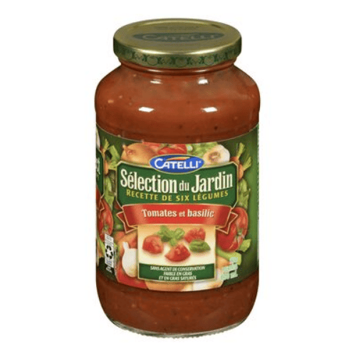 Produit: Sauce tomate et basilic pour pâtes, Sélection Du Jardin