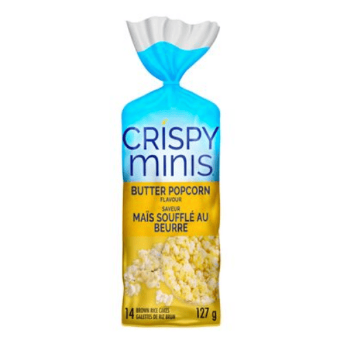 Produit: Galettes de riz brun à saveur de maïs soufflé au beurre, Crispy Minis