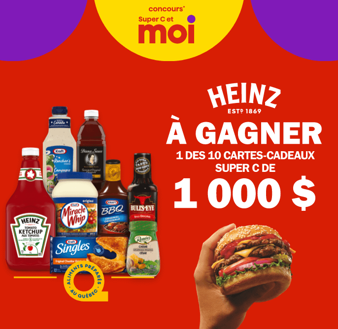 À GAGNER 1 des 10 cartes-cadeaux Super C de 1 000 $