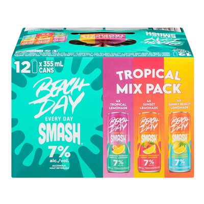 Produit: Assortiment de boissons de malt alcoolisées aux saveurs tropicales, Smash