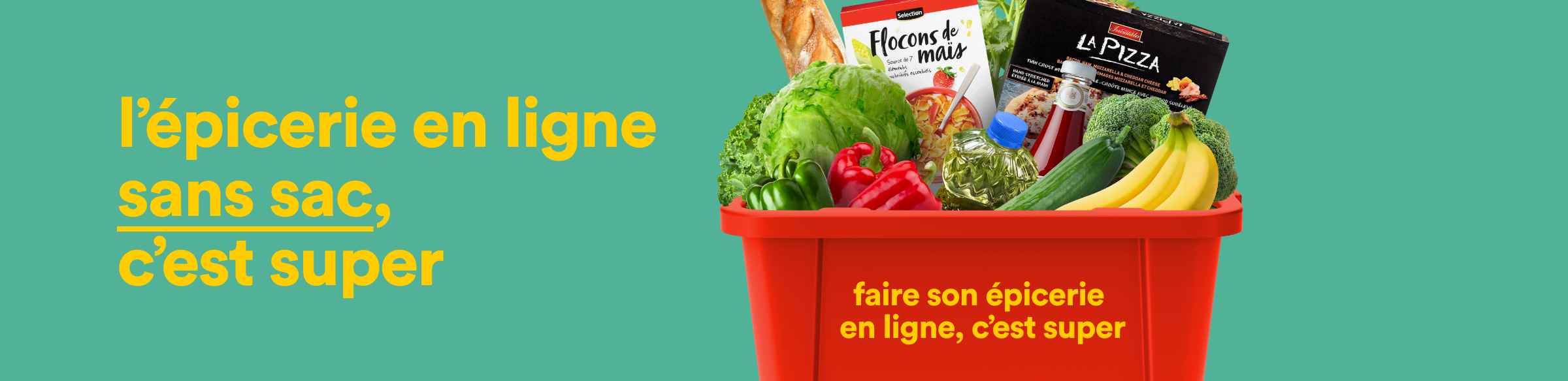 l'épicerie en ligne sans sac, c'est super